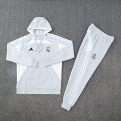 Real Madrid Chandal Entrenamiento Gris Con Capucha 25-26