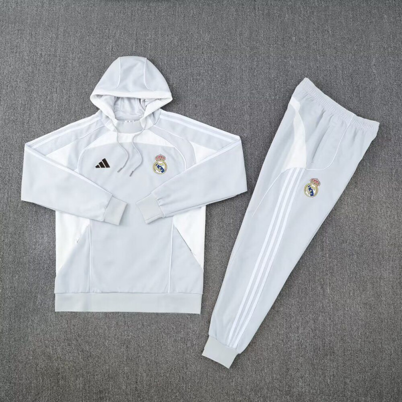 Real Madrid Chandal Entrenamiento Gris Con Capucha 25-26 Real Madrid Chandal Entrenamiento Gris Con Capucha 25-26