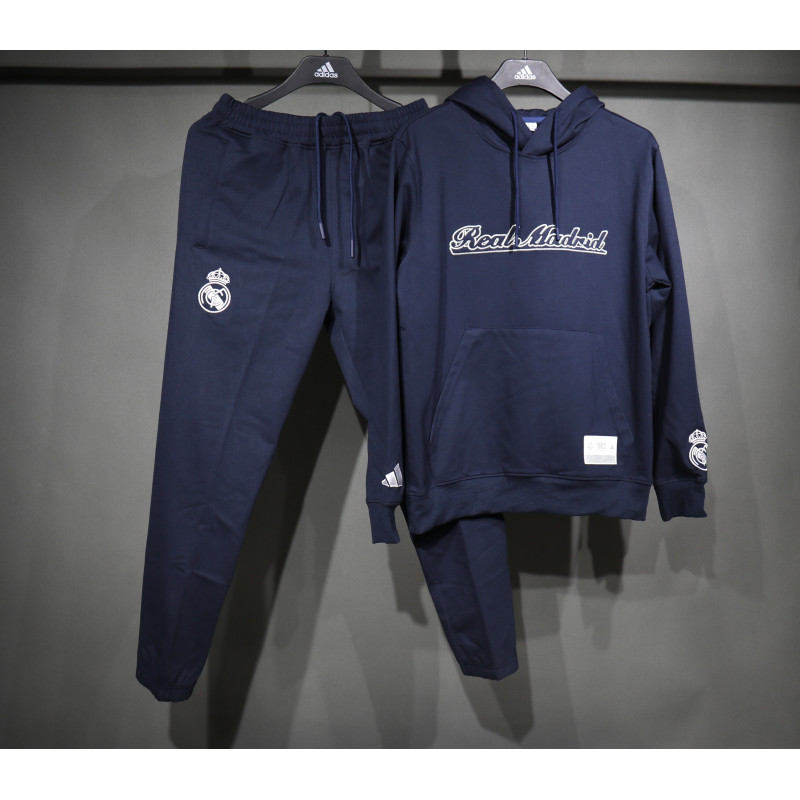 Real Madrid Chandal Capucha Azul Oscuro 25-26 Real Madrid Chandal Capucha Azul Oscuro 25-26