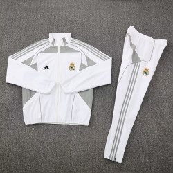 Real Madrid Cortavientos Conjunto Blanco Gris 25-26