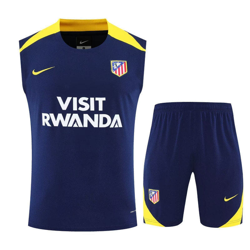 Kit Entrenamiento Sin Mangas Atletico de Madrid Azul Oscuro 25-26 Kit Entrenamiento Sin Mangas Atletico de Madrid Azul Oscuro 25-26