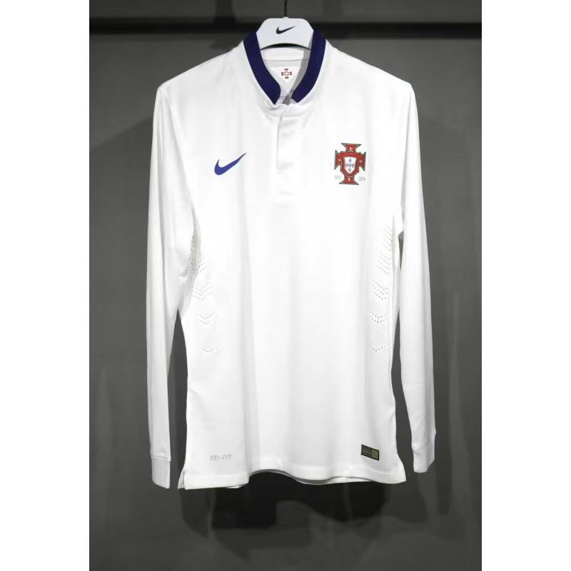 Portugal Retro Player Version Manga Larga Visitante 2014 Portugal Retro Player Version Manga Larga Visitante 2014