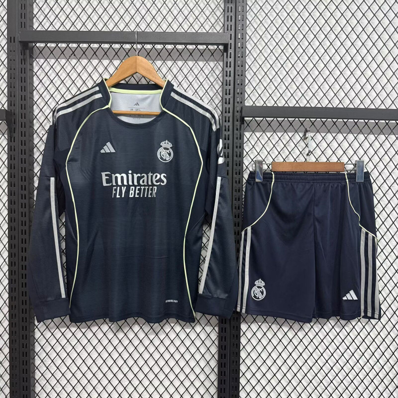 Real Madrid KIT NIÑO Manga Larga Visitante 25-26 Real Madrid KIT NIÑO Manga Larga Visitante 25-26