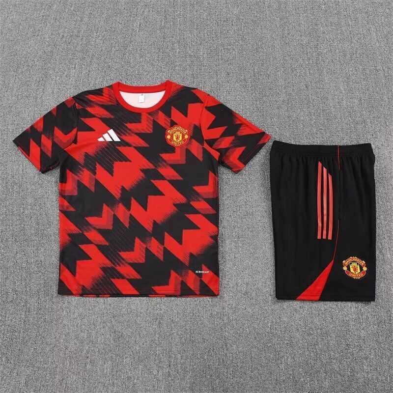Kit Entrenamiento Manchester United Rojo Negro 25-26 Kit Entrenamiento Manchester United Rojo Negro 25-26