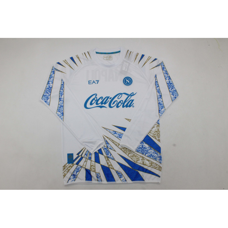 Napoles Entrenamiento Manga Larga Blanco Azul 25-26