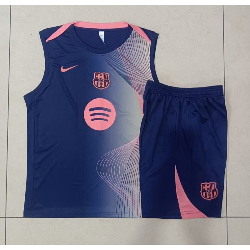 Kit Entrenamiento Barcelona Sin Mangas Azul Oscuro 25-26 Kit Entrenamiento Barcelona Sin Mangas Azul Oscuro 25-26