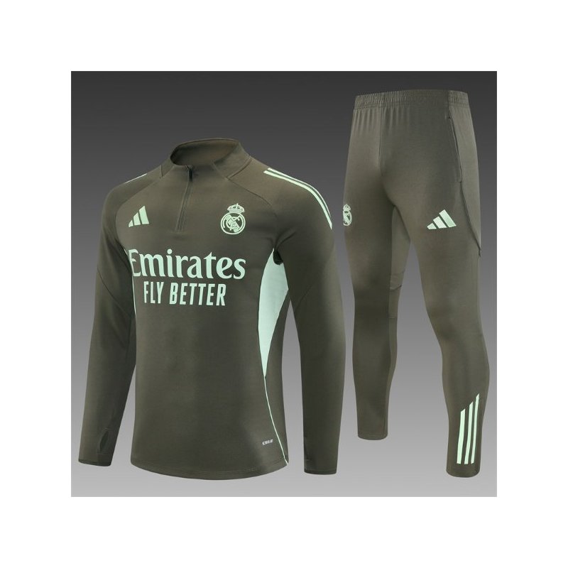 Chandal Entrenamiento Niño Real Madrid Verde Oscuro 25-26 Chandal Entrenamiento Niño Real Madrid Verde Oscuro 25-26