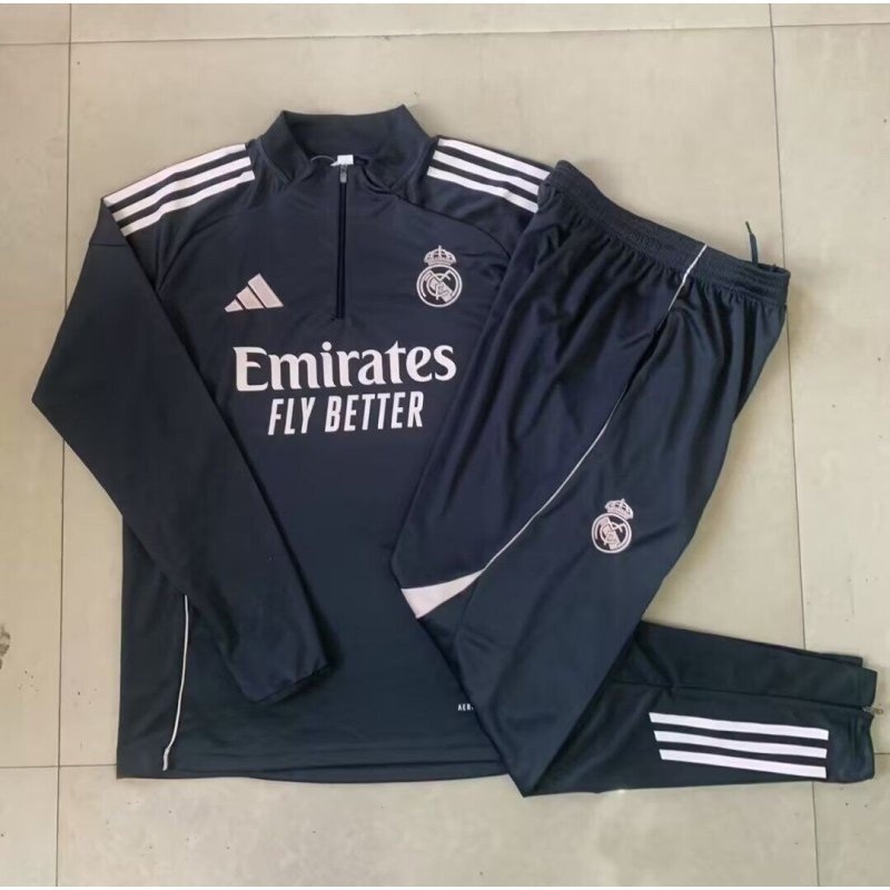 Chandal Entrenamiento Niño Real Madrid Gris Oscuro 25-26 Chandal Entrenamiento Niño Real Madrid Gris Oscuro 25-26