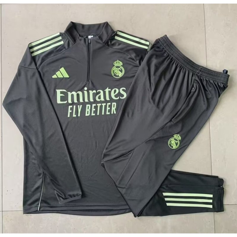 Chandal Entrenamiento Niño Real Madrid Gris Verde 25-26 Chandal Entrenamiento Niño Real Madrid Gris Verde 25-26