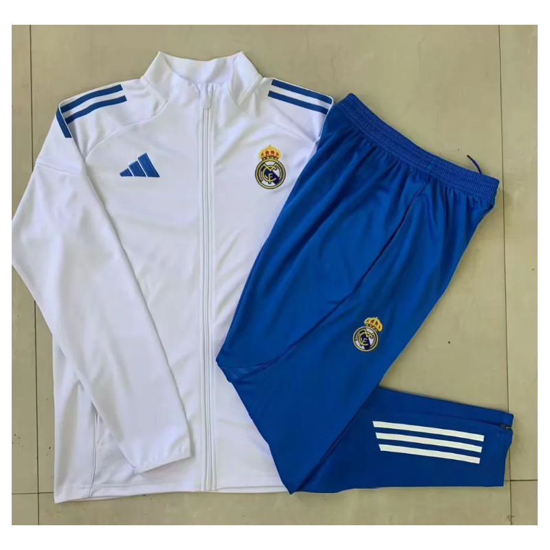 Chandal Niño Real Madrid Blanco Azul 25-26 Chandal Niño Real Madrid Blanco Azul 25-26