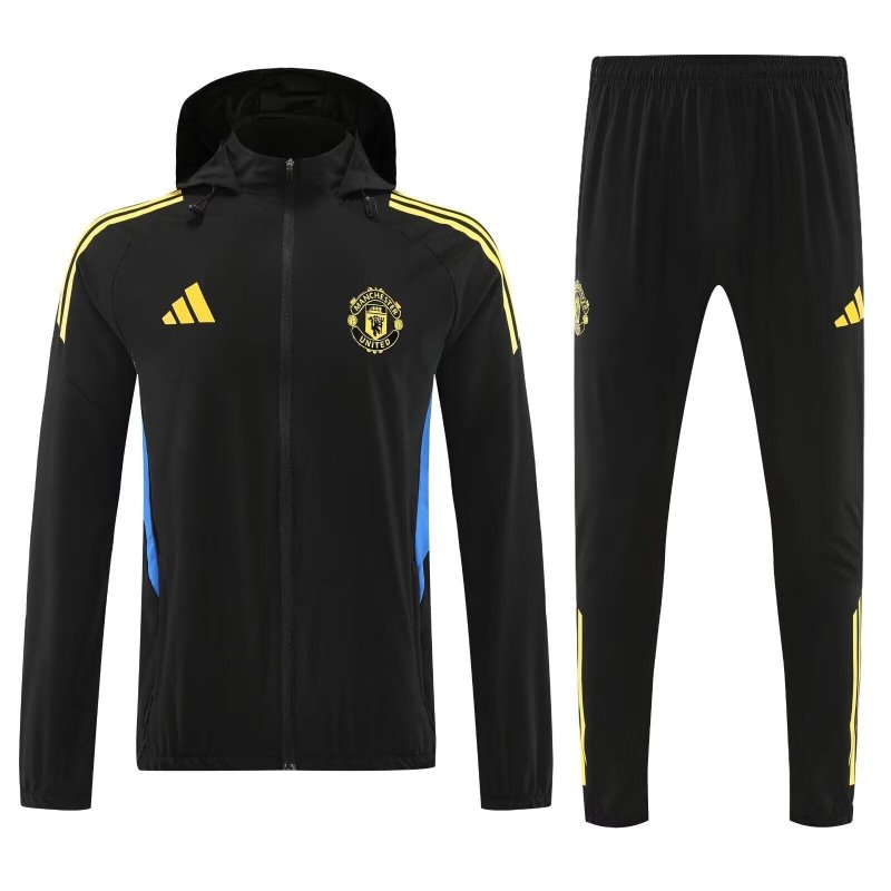 Manchester United Chandal Con Capucha Negro 25-26 Manchester United Chandal Con Capucha Negro 25-26