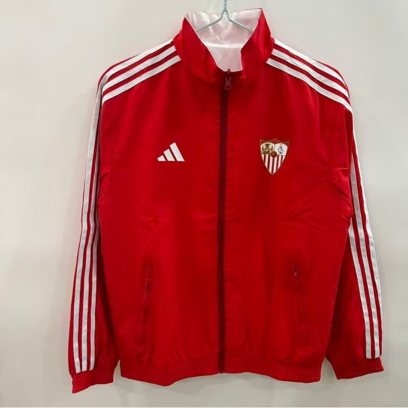 Sevilla Cortavientos Reversible Blanco Rojo 25-26 Sevilla Cortavientos Reversible Blanco Rojo 25-26