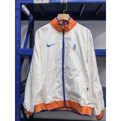 Holanda Cortavientos Retro Blanco Naranja