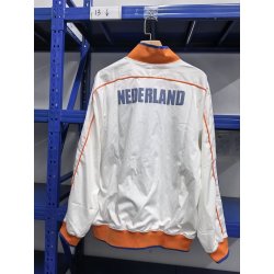 Holanda Cortavientos Retro Blanco Naranja Holanda Cortavientos Retro Blanco Naranja