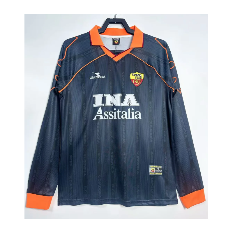 Roma Retro Manga Larga Visitante 99-00 Roma Retro Manga Larga Visitante 99-00