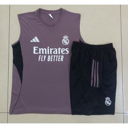 Kit Entrenamiento Real Madrid Sin Mangas Morado 25-26