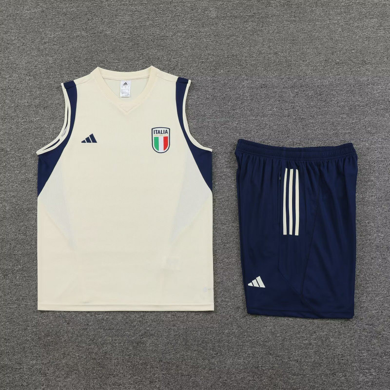 Kit Entrenamiento Italia Blanca Sin Mangas Kit Entrenamiento Italia Blanca Sin Mangas